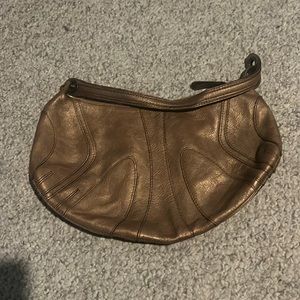 Never used banana republic gold leather bag
